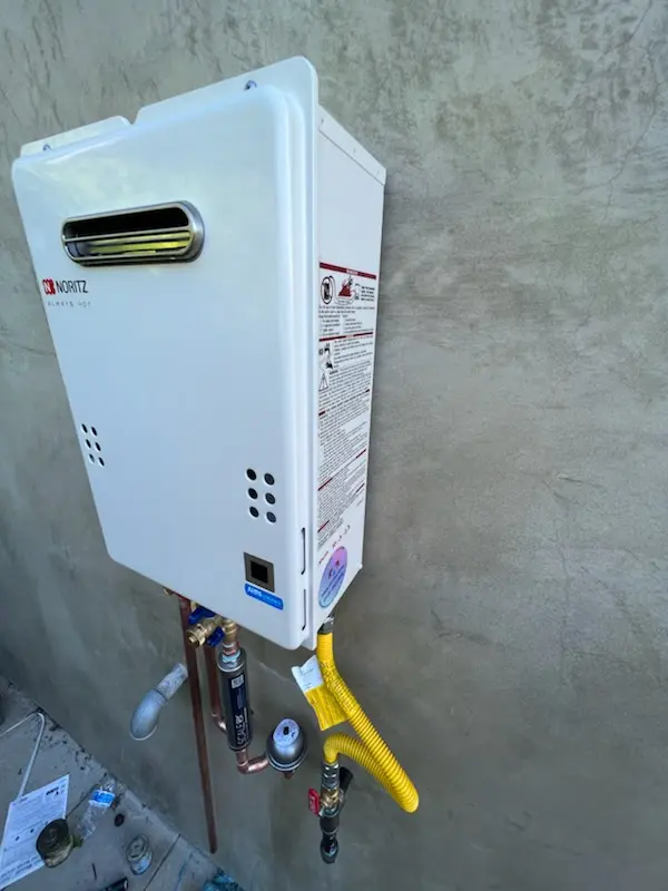 Tankless water heater installation for Sunset Manor homes